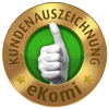 Ausgezeichnet durch das eKomi Siegel Bronze!