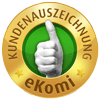 Ausgezeichnet durch das eKomi Siegel Gold!